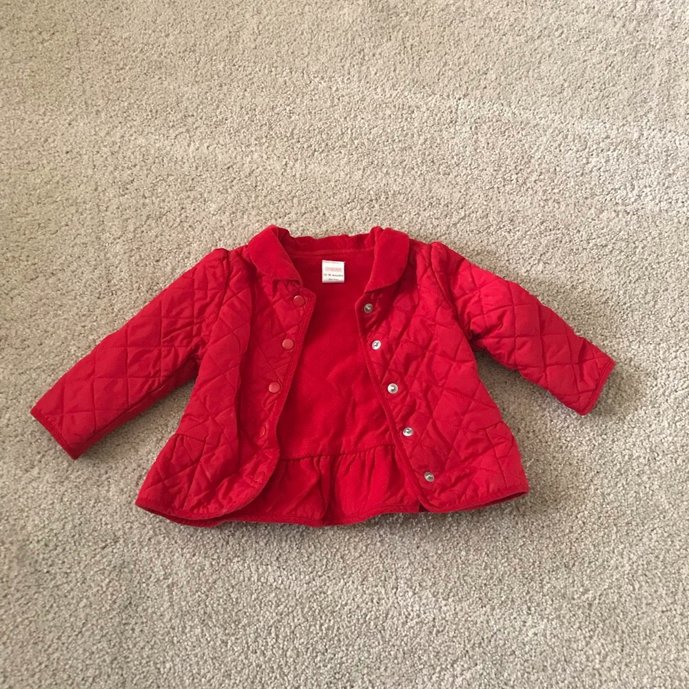 Gymboree baby girl 12-18 mos red jacket